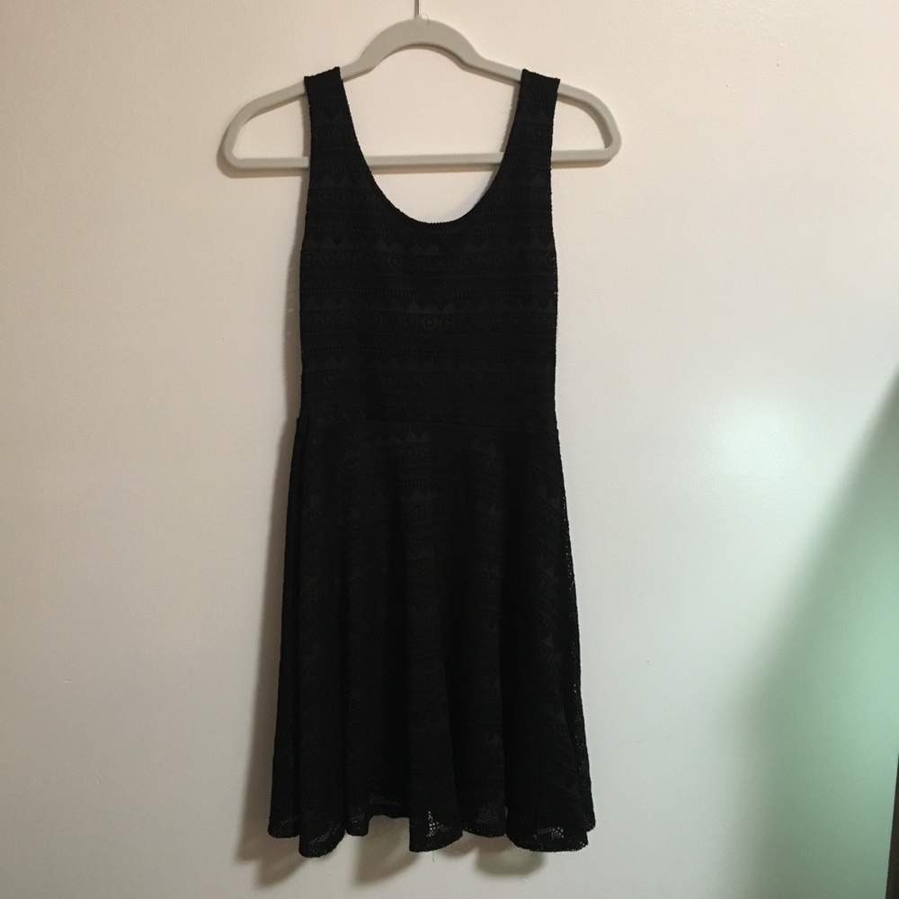 black dress with detailing